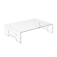 clear acrylic monitor stand elegant heavy duty laptop riser shelf for healthy comforting home or office computing