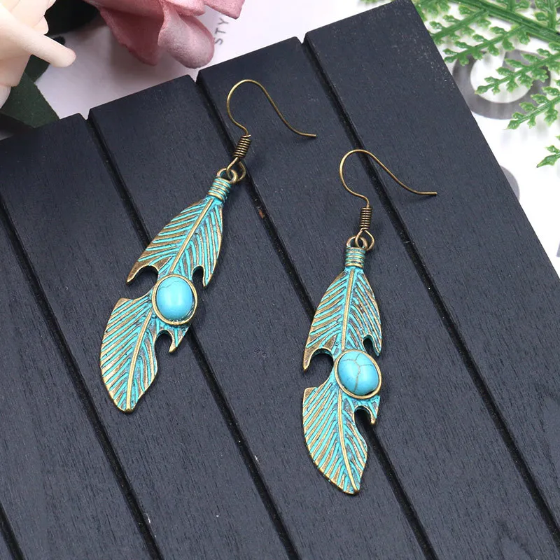 Новинка 2020 модные серьги с имитацией листьев европейские и американские