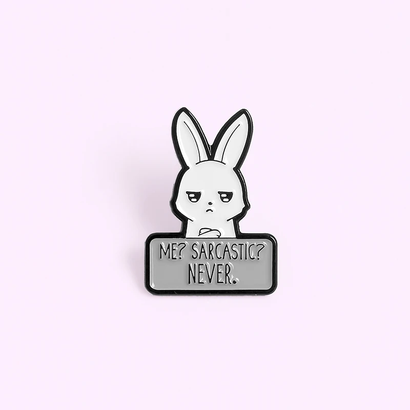 Забавная брошь в виде кролика эмалированные булавки для лацканов