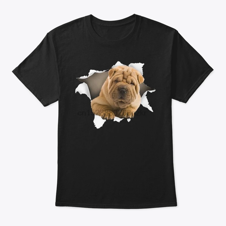 Мужская футболка Shar Pei рваная женская и футболка|Мужские футболки| |