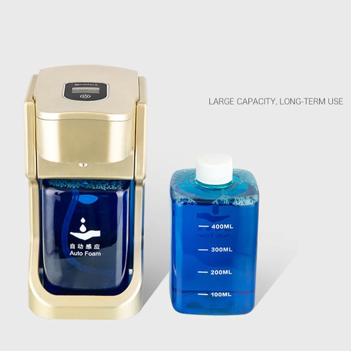 

500Ml Liquid Soap Dispenser Automatic Smart-Sensor-Touchless ABS Electroplated Sanitizer Dispensador Bottle for Kitchen Bathroo