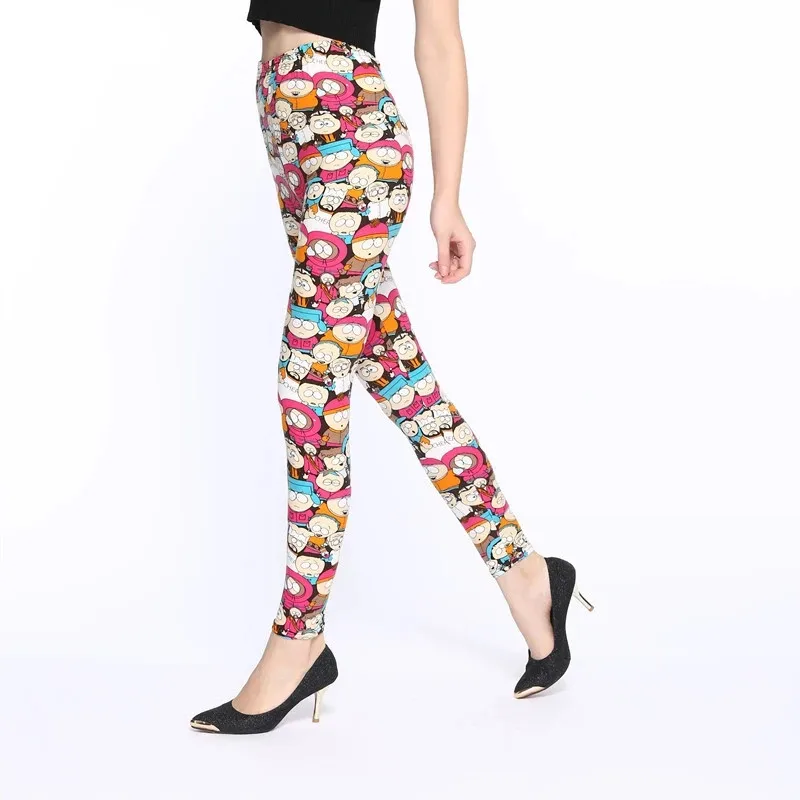 Леггинсы ARDLTME женские с мультяшным принтом модные облегающие эластичные
