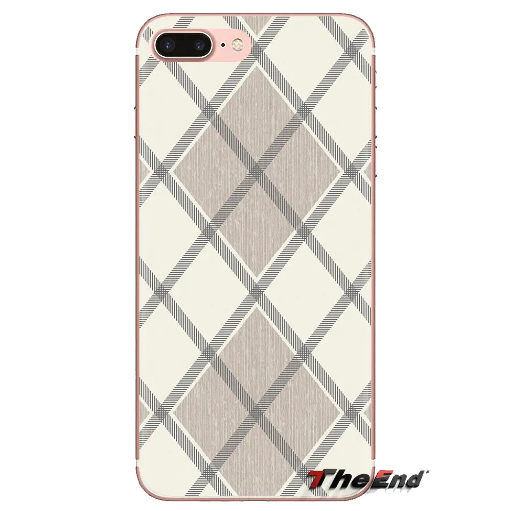 Для iPod Touch Apple iPhone 4 4s 5 5S SE 5C 6 6S 7 8 X XR XS Plus MAX Pastel Чистый плед полосы Прозрачный мягкий