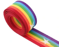 nylon webbing ribbon 2 5yards 3 8cm rainbow star ribbon belt strap handbag webbing strap webbing ribbon luggage leash strap