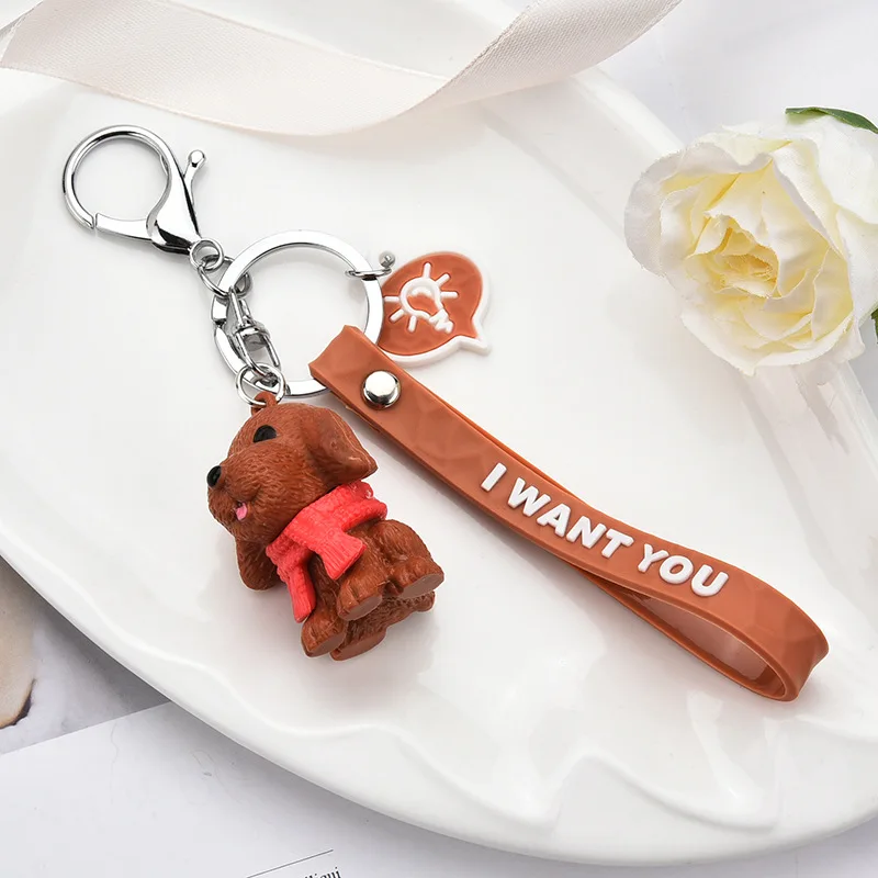 1 шт. брелок с симпатичной собакой полимерный для домашних животных ключей сумка