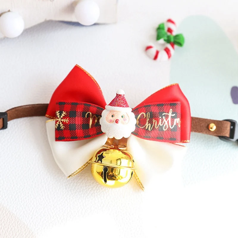 

Christmas Pet Dog Cat Necklace Adjustable Strap For Cat Collar Dogs Accessories Pet Dog Bow Tie Puppy Bow Ties Dog Pet Supplies