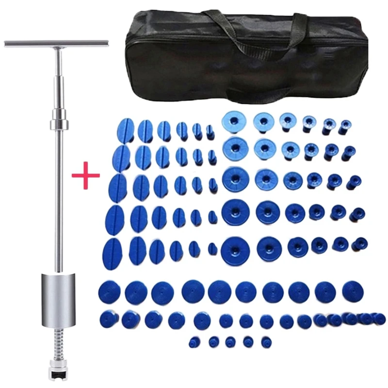 vender 91 Pçs Dent Extrator Carro Extrator Dent Removedor Kit De Ferramentas Dent Extrator Kit Remoção Do Risco Para Carros Reparação Dent Com Guias