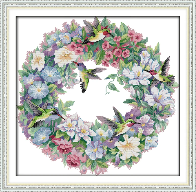 Набор для вышивки крестиком Колибри (2) 14 шт. 11 шт.|embroidery diy|handmade needleworkart of |