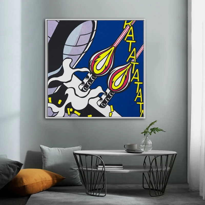 RELIABLI ART Roy Lichtenstein поп-арт, Картина на холсте, абстрактное искусство для гостиной, квадратные настенные картины, печать на холсте, без рамки