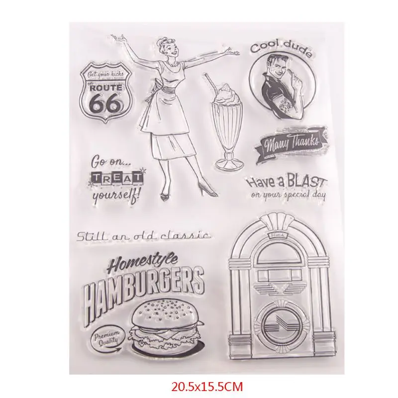 Есть взрыв силиконовый прозрачный печать штамп DIY Скрапбукинг тиснение фото