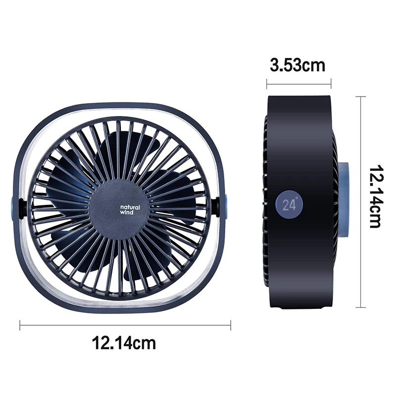 

LUCOG Mini USB Desktop Fan 3 Speed Personal Portable Cooling with 360 Rotation Adjustable Angle for Office Household Traveling