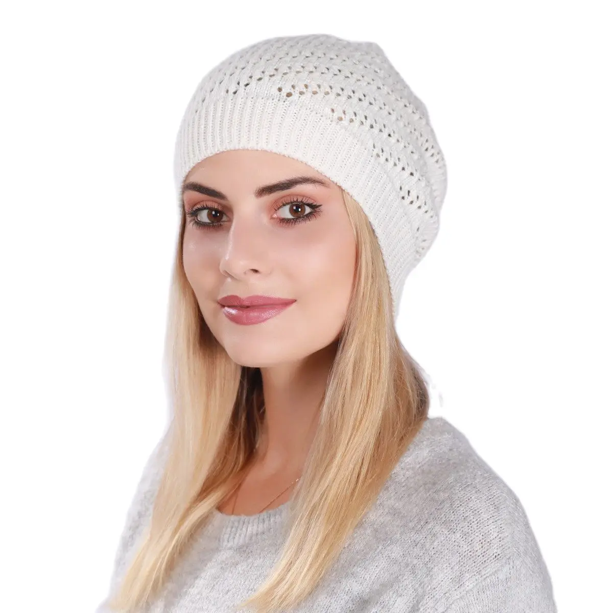 

Fashion New Women Beanies Skullies Hat Cap Lady Apring Autumn Winter Solid Knitted Hollow Out Casual Bone Soft Cap Hat For Women