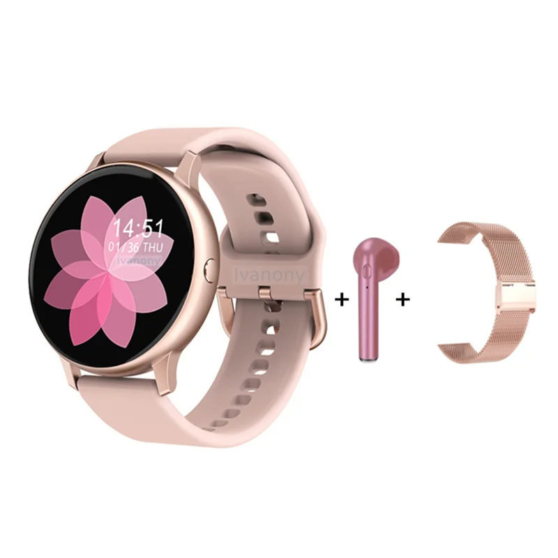 

Женские Смарт-часы DT88 PRO с ремешком и наушниками, Пульсометром