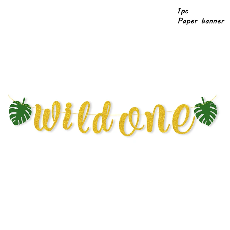 Вечерние одноразовые столовые приборы Wild ONE Birthday Jungle Декорации для сафари в