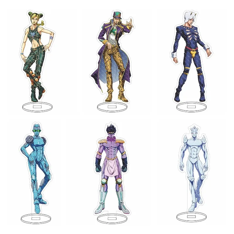 

15CM Anime JoJos Bizarre Adventure Figure Jolyne Cujoh Hermes Costello Weather Report Cosplay Acrylic Stand Model Fans Gifts