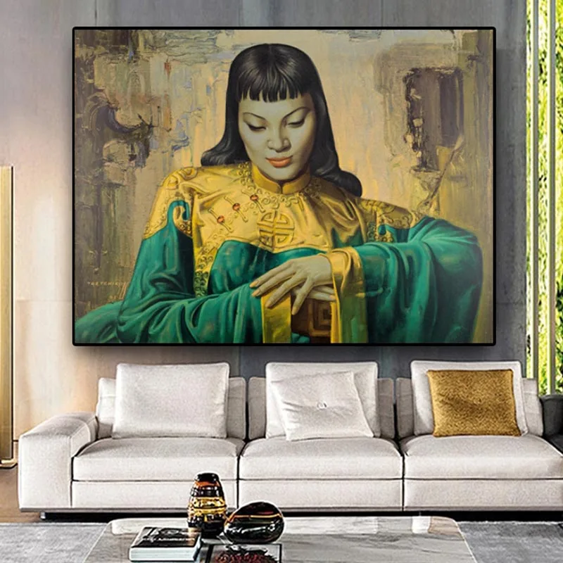 Картина маслом на холсте Tretchikoff леди из Востока постеры и принты Скандинавская Настенная картина для
