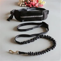 dog leash elastic belt pocket waterproof running jogging dog leash running traction rope dog rope