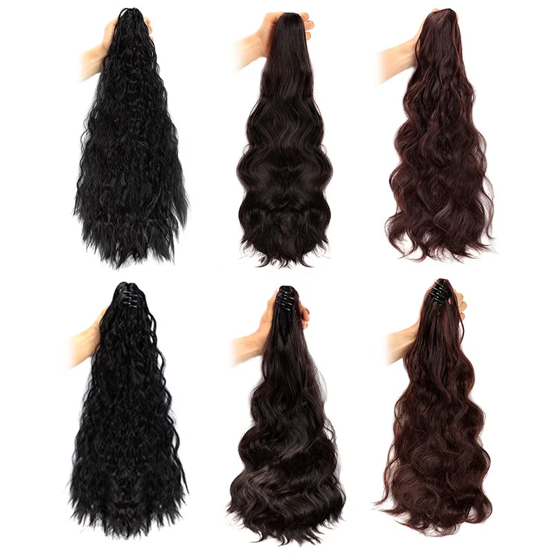 

SmartBraid Synthetic Hair Claw Clip In Ponytail Chignon 24in130g Afro Kinky Curly Synthetic Ponytail Extensions