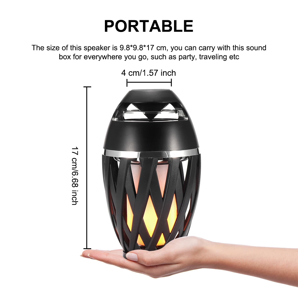 Bluetooth светодиодный динамик с пламенем супер бас Stero громкий портативный мини