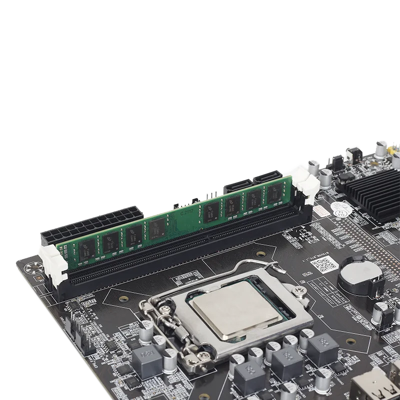 Материнская плата B75 LGA1155 для майнинга с процессором G1620 и охлаждающим