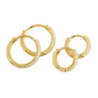 Серьги из серебра 925 пробы, модные циркониевые простые геометрические большие круглые Ушные Кольца, квадратные серьги, женские серьги в стиле INS, ювелирные изделия для ушей для девочек