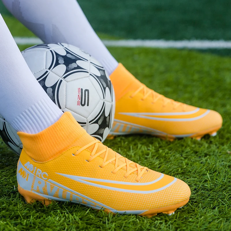 Мужские Противоскользящие кроссовки с высоким берцем спортивные Бутсы детская