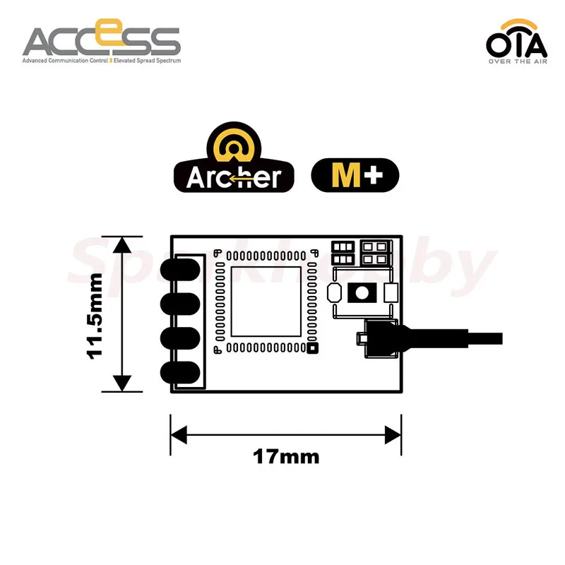 Мини-приемник FrSky 2 4 ГГц Archer M + AM Телеметрия протокол доступа с OTA 16/24 SBUS каналами от