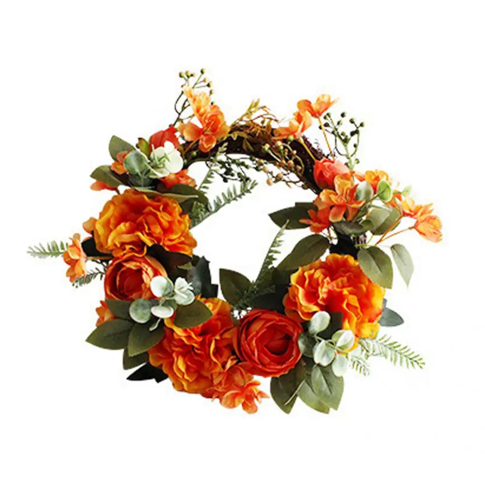 

Space-saving Eye-catching Imitation Peony Flower Garland Pendant Convenient Hanging Garland Realistic for Party
