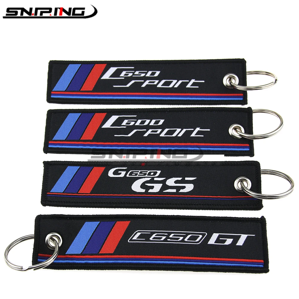 

Motorcycle keychain pendant For BMW C600SPORT C650SPORT G650GS C650GT badge embroidery key ring