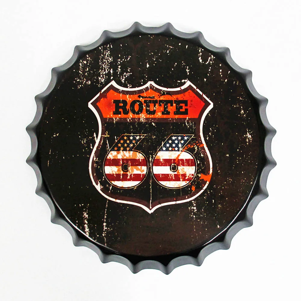FJ0513 35cm Vintage Bottle Cap Metal Tin Signs Pub Bar Retro Wall Decor Metal Plate Home Decor Plaques Art Poster - Цвет: FJ0513
