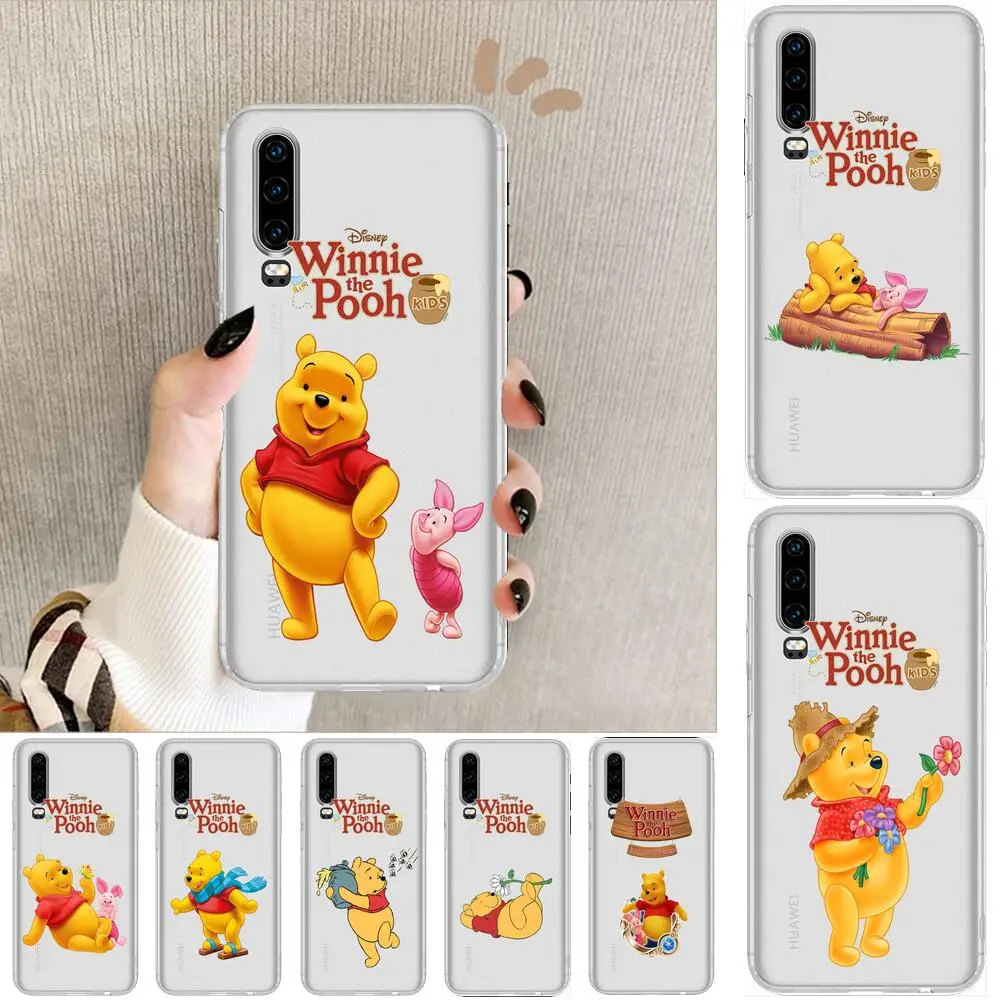 

Winnie the Pooh Honey Anime Transparent Clear Phone Case For Huawei Honor 20 10 9 8A 7 5T X Pro Lite 5G Etui Coque Hoesjes Co