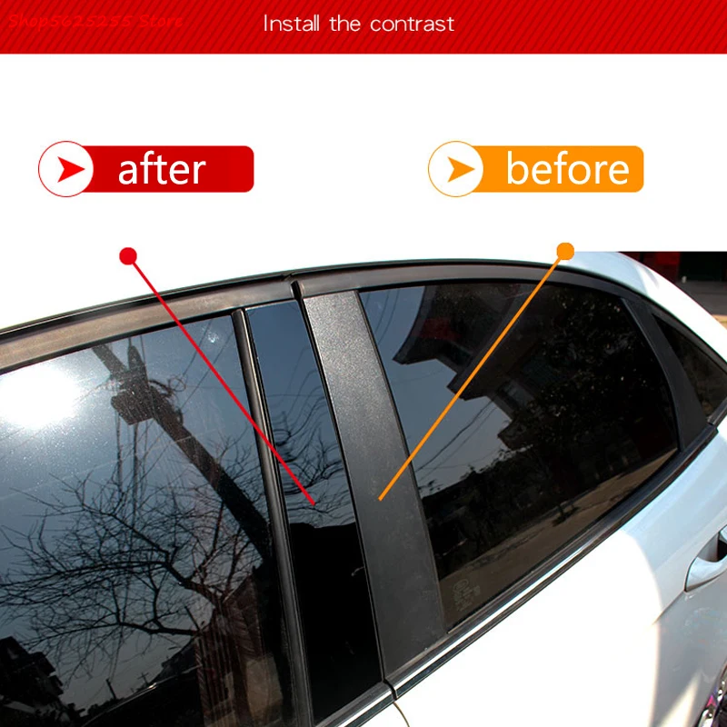 Car Sticker for Mazda 3 Axela 2020 2021 Accessories Door Window Middle Column Trim Decoration Central Pillar Protection Sedan