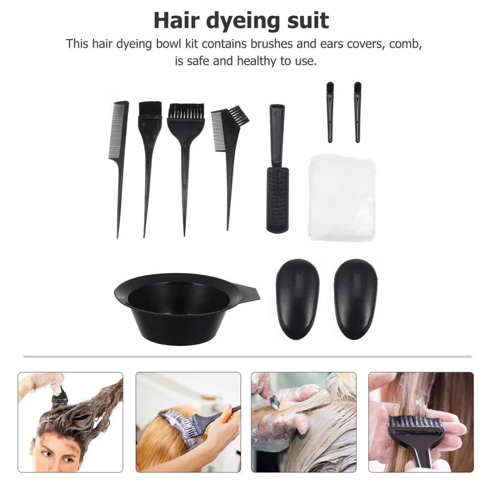 

11pcs/set Home Salon Hair Dyeing Brush Hair Dyeing Bowl Coloring Brush Set