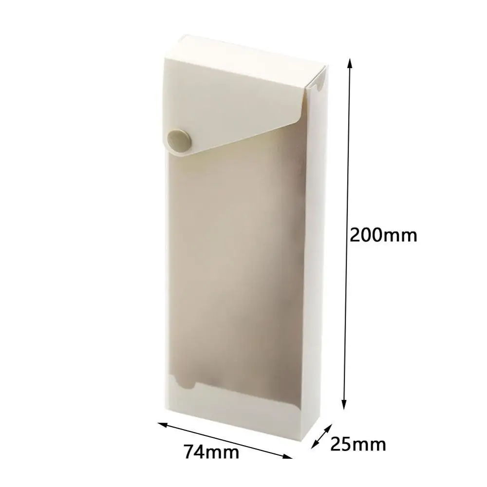 Корейский простой выдвижной пенал пластиковый матовый большой емкости для