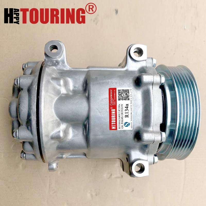 Компрессор переменного тока для Sanden 7C16 Peugeot 407 Citroen C5 6453WY 9656572680 6453RG 9648238480 6453RA 9660555380