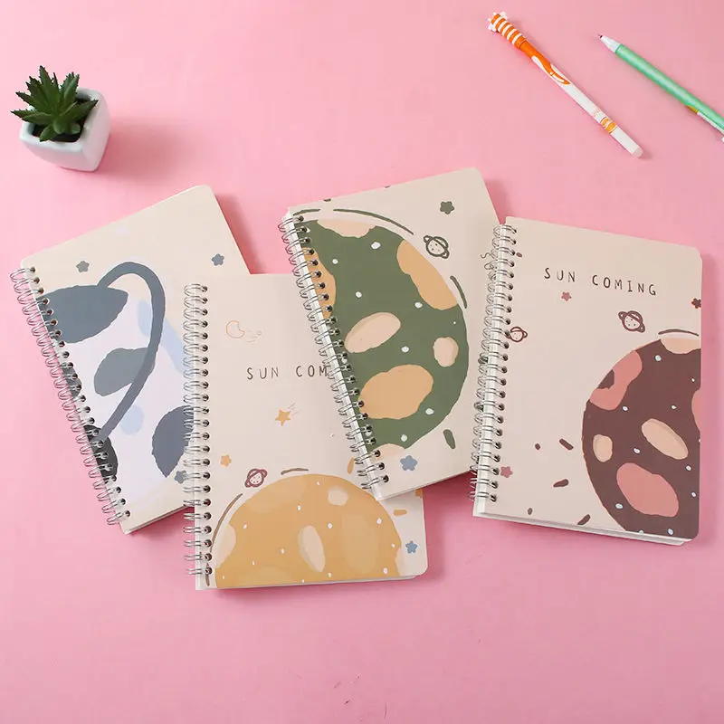 

2021 Single Coil Cute Diary Notebook Line Paper Daily Weekly Planner Agenda Organizer Notepad School Office Supplies Stationery