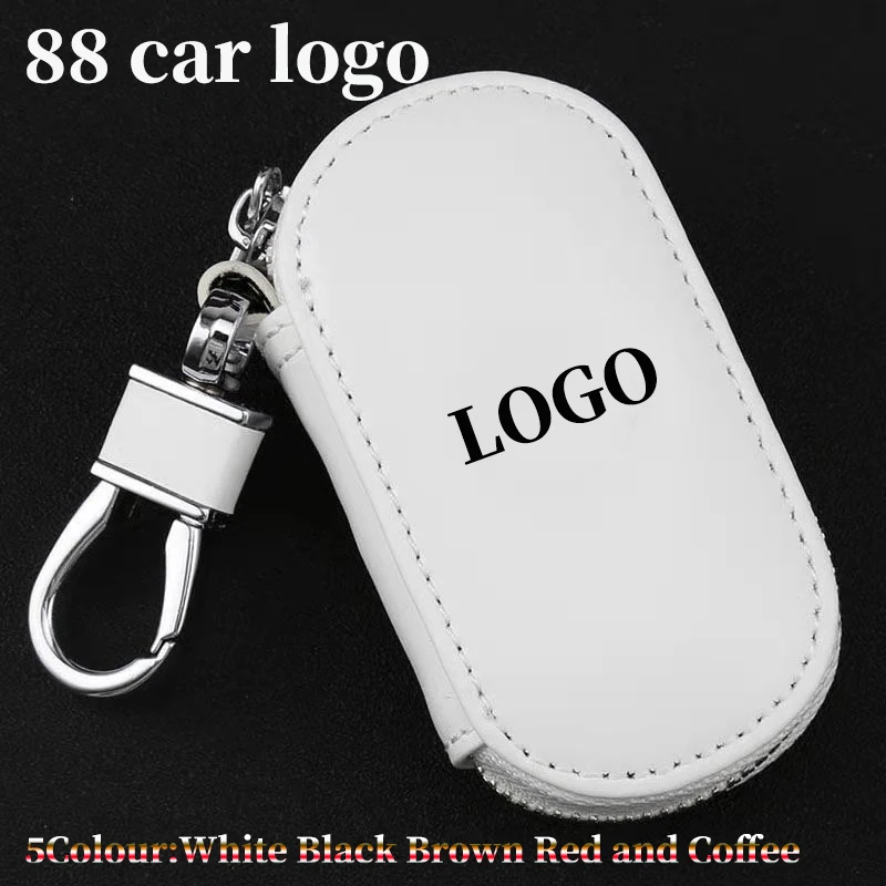 

100% brand new Leather car key case for Infiniti Citroen Mazda MINI Ford Cadillac Saab GENESIS Mustang RAM GMC kia with car logo