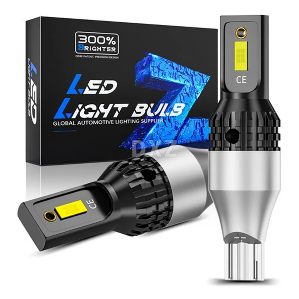

2pcs 30W CSP T15 Led Car LED Headlight Bulb Chip Turn Light Lamp Tail Light Reversing Highlight Taillight Waterproof Accessories