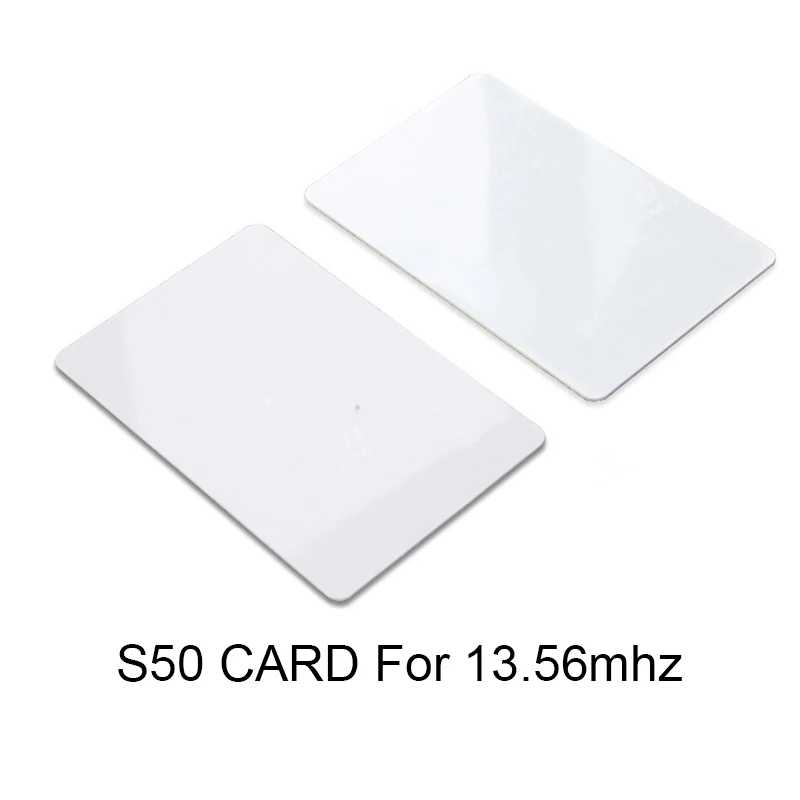 100pcslot 13 56mhz rfid card tag 0 8mm mf s50 system thin proximity ic smart cardfor access control time attendance iso14443a free global shipping