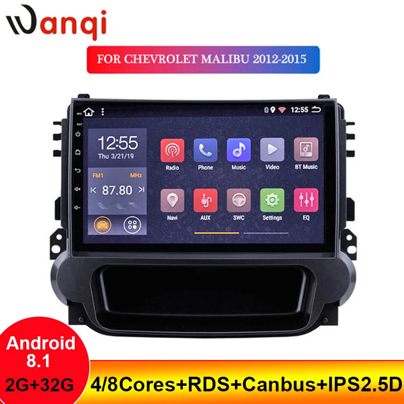 

Автомобильный радиоприемник Wanqi, 2G + 32G, 9 дюймов, RDS, GPS-навигационная система, поддержка SWC для 2012, 2013, 2014, 2015, Chevrolet Malibu, без DVD, 1 DIN