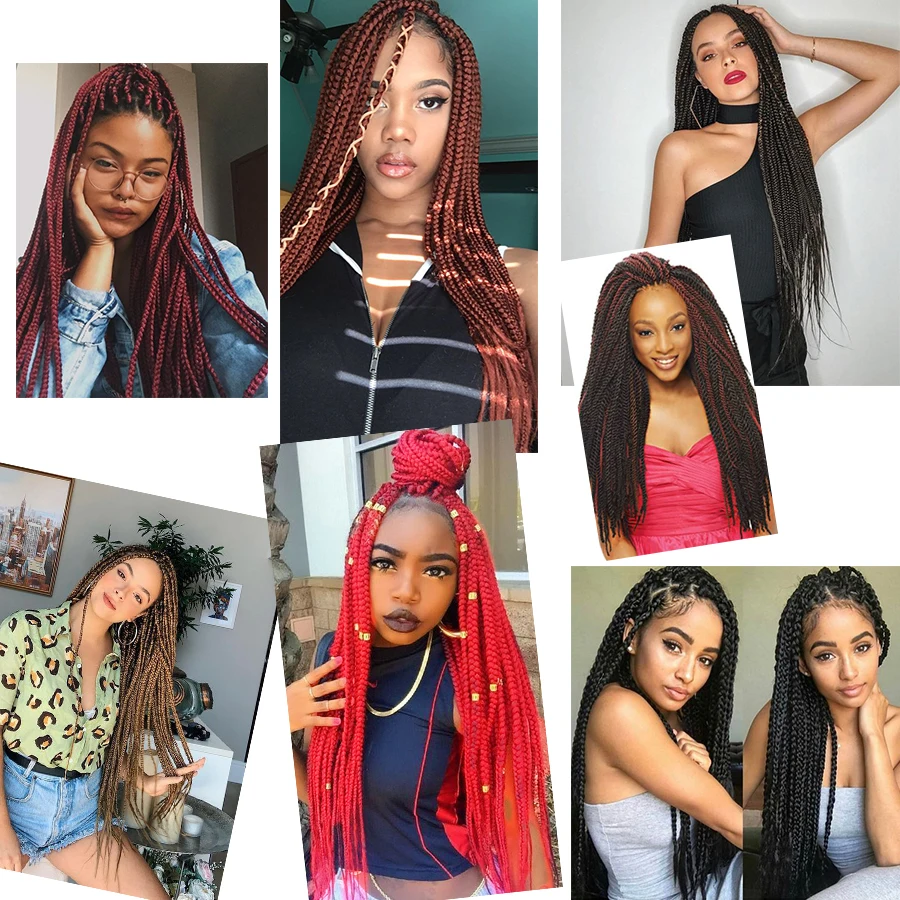 XCCOCO 84Inches 165g Soft Dreadlocks Crochet Braids Hair Dread Hairstyle Ombre Color Synthetic Faux Locs Braiding Hair Extension