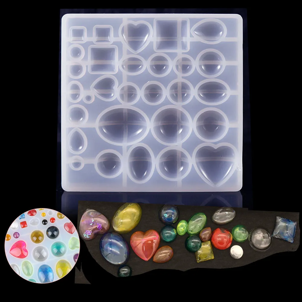

Diy Handmade Crystal Patch Epoxy Mold Jewelry Pendant Necklace Time Gem Patch Silicone Mold Resin Silicone Mold Size Complete