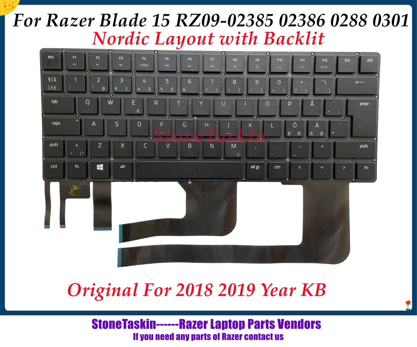 Клавиатура StoneTaskin для ноутбука Razer Blade 15 RZ09-02385 02386 0288 0301 2018 | Компьютеры и офис