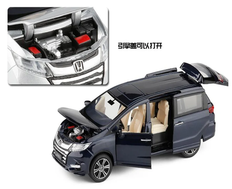 Новейшая модель автомобиля Honda Odyssey 2019 MPV из цинкового сплава в масштабе 1:32