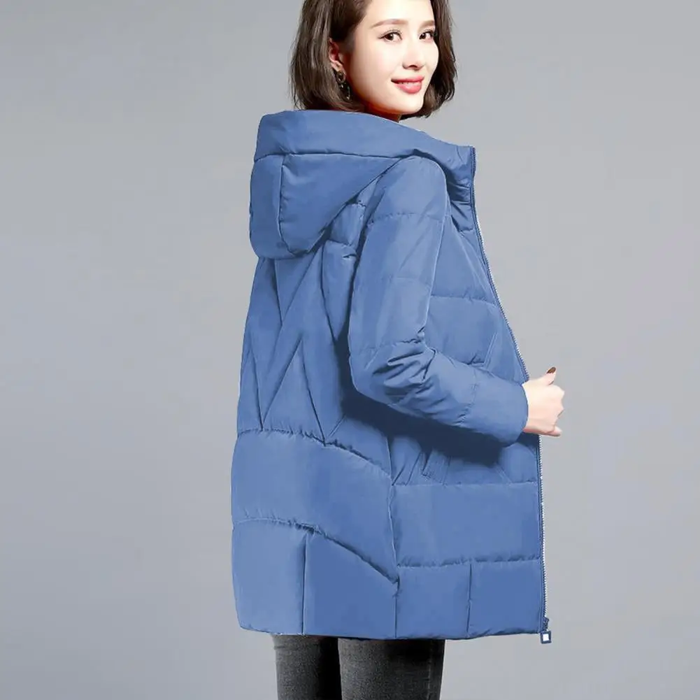 

Sweet Trendy Leisure Down Coat Great Stitching Down Coat Hooded for Outdoor