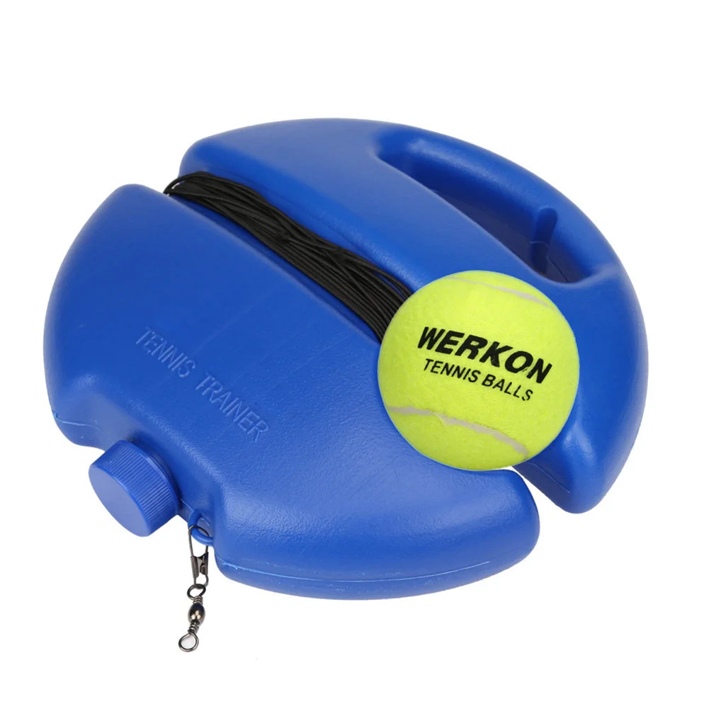 

Tennis trainer base exerciser with rope single suit beating automatic rebound rubber band line anti-wrap