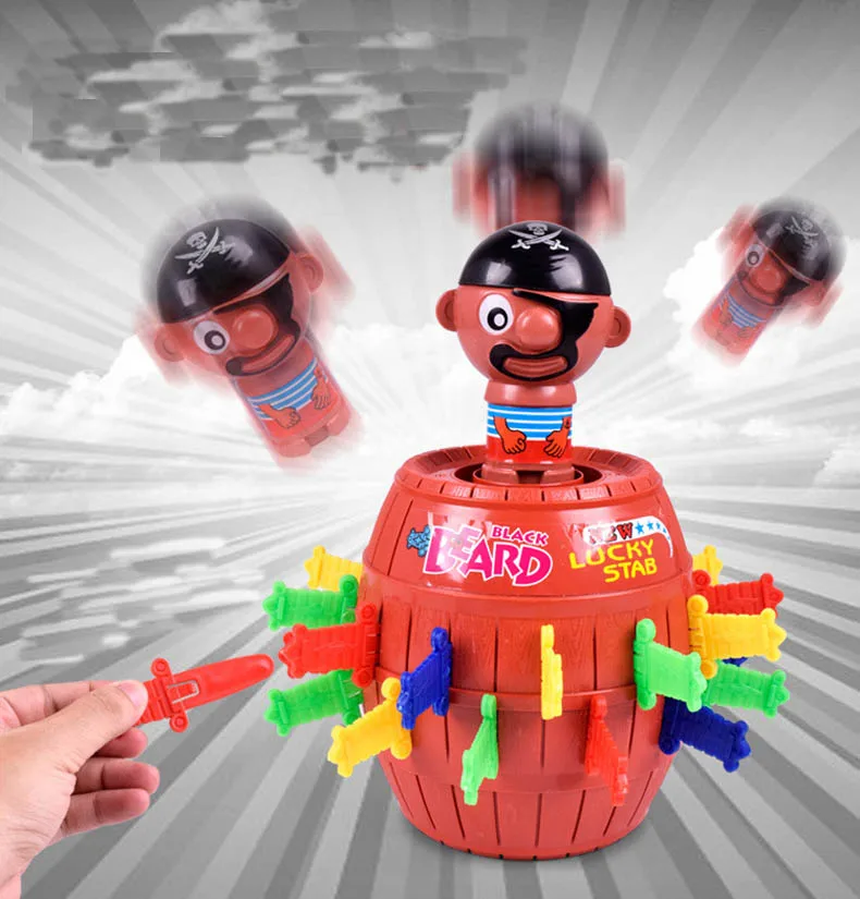 Kids Funny Gadget Pirate Barrel Game Toys for Children Lucky Stab Pop Up Toy Tricky Bucket Educational Interactive | Игрушки и хобби