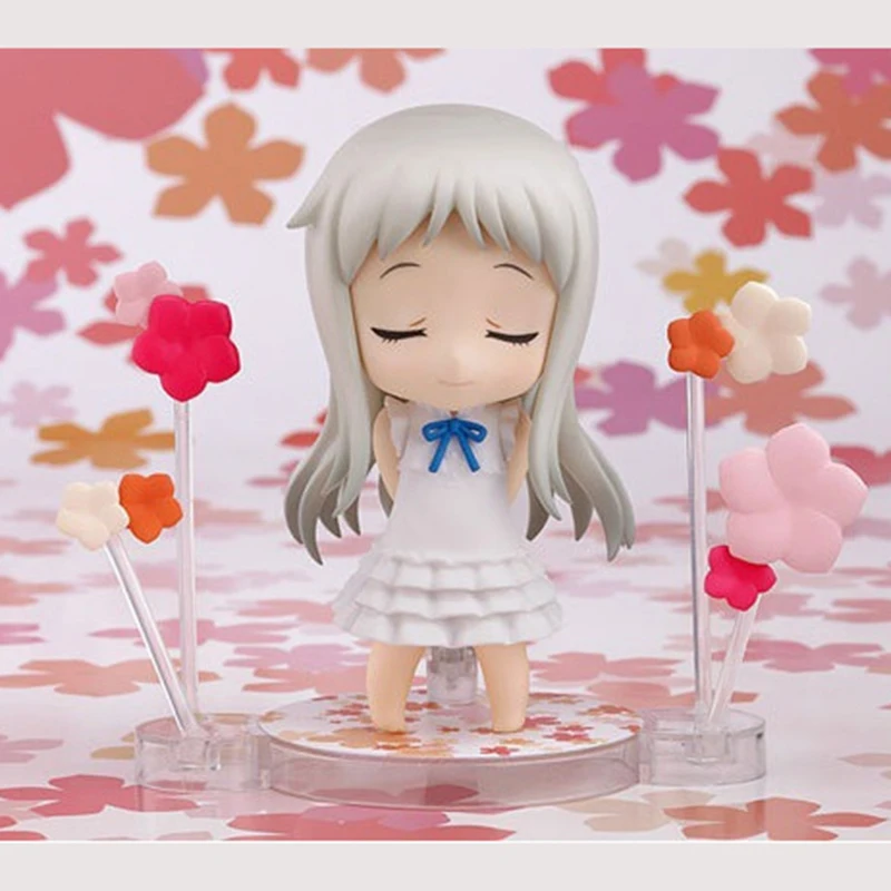 

10cm Anime Q Anohana Honma Meiko Menma pvc Action Figure Collection toys for christmas gift with retail box Free shipping