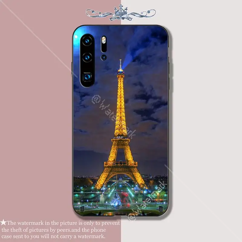 

La Tour Eiffel Eiffel Tower Silicone phone cover case for Huawei P9 lite 2016 2017 P 10 P20 PRO P30 P40 lite P smart 2019 funda
