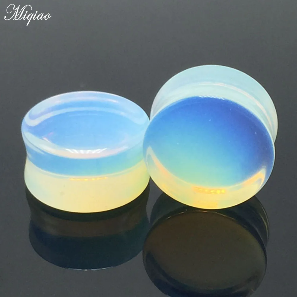 

Miqiao 2pc Stone Ear Ear Plug Flesh Tunnel Piercing Expander Ear Stretcher Guages Body Piercing Jewelry for Women and Men